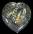 Flashy Polished Labradorite Heart #58859-1